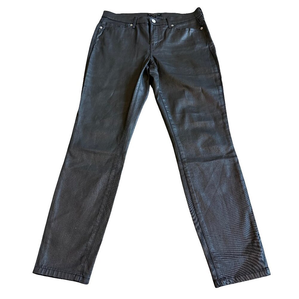 Banana Republic Skinny Fit Faux Vegan Leather Pants Waxed Washwell Size 29 Women